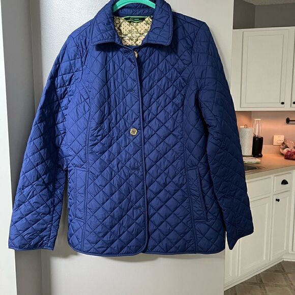 C. Wonder Water Resistant Quilted Barn Jacket with Printed Lining - Picture 12 of 14